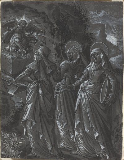 Trzy kobiety przy grobie [recto] autorstwa German 16th Century
