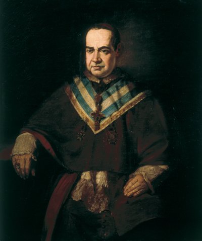 Portret św. Antoniego Marii (Antoine-Mary) Klareta (1807-1870) Obraz niemieckiego Hernendeza Amoresa (1823-1894) XIX-wieczny Madryt. Wspólnota Claretiana del Buen Suceso autorstwa German Hernandez Amores
