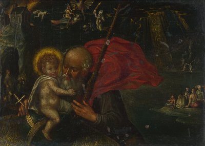 Św. Krzysztof niosący Dzieciątko Chrystus, XVII w. autorstwa German Master