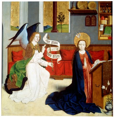 Zwiastowanie, c1470-c1480 autorstwa German Master