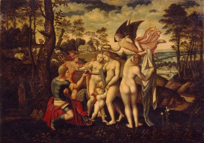 Wyrok Paryża, połowa XVI wieku. autorstwa German Master