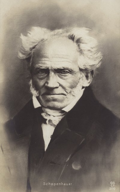 Arthur Schopenhauer (1788-1860), niemiecki filozof (zdjęcie czarno-białe) autorstwa German Photographer