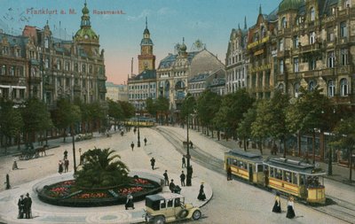 Frankfurt, Rossmarkt. Pocztówka wysłana w 1913 roku. autorstwa German Photographer