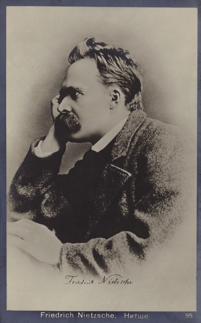 Friedrich Nietzche (1844-1900), niemiecki filozof i pisarz (zdjęcie czarno-białe) autorstwa German Photographer