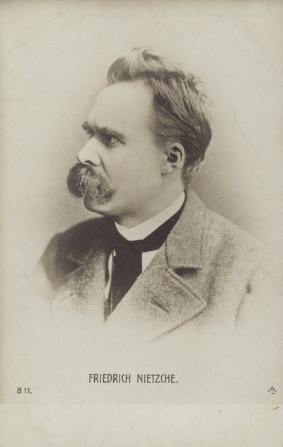 Friedrich Nietzche (1844-1900), niemiecki filozof i pisarz (zdjęcie czarno-białe) autorstwa German Photographer