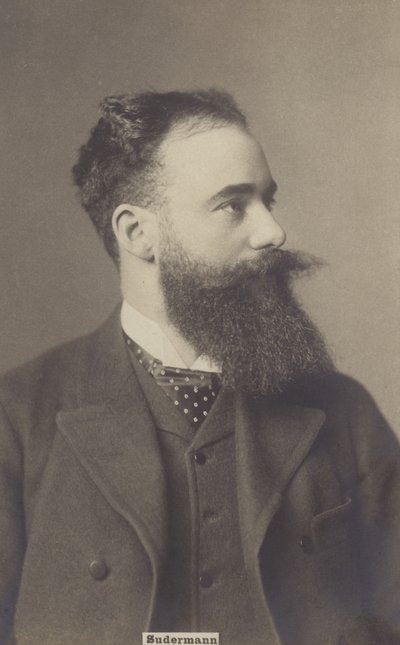 Hermann Sudermann (1857-1928), niemiecki dramaturg i powieściopisarz (zdjęcie czarno-białe) autorstwa German Photographer