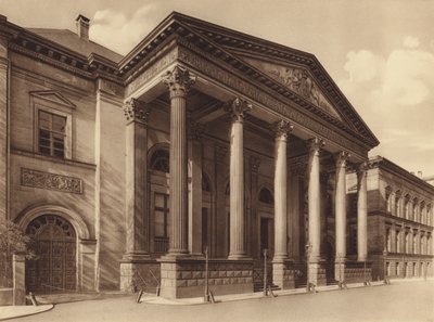 Leine Palace, Hanower (zdjęcie czarno-białe) autorstwa German Photographer