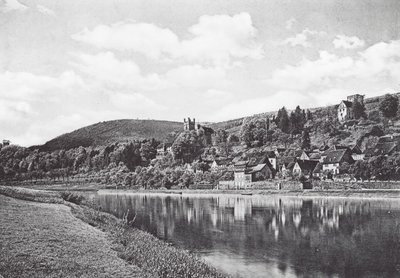 Neckarsteinach, Hesja, Niemcy (zdjęcie czarno-białe) autorstwa German Photographer