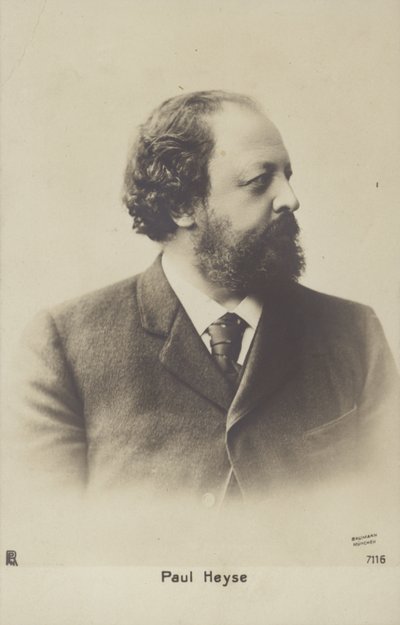 Paul Heyse (1830-1914), niemiecki pisarz i tłumacz (zdjęcie czarno-białe) autorstwa German Photographer