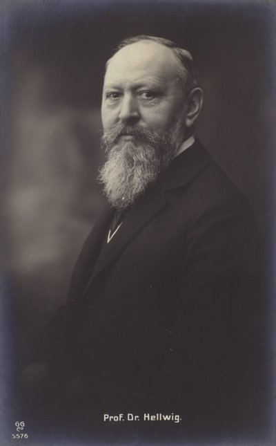 Profesor doktor Hellwig (zdjęcie czarno-białe) autorstwa German Photographer