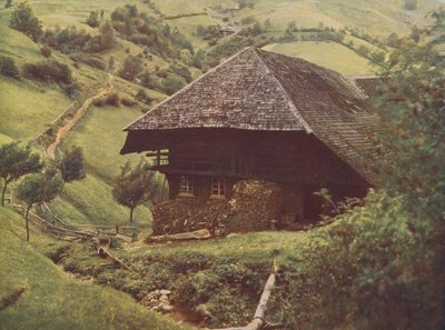 Tradycyjne gospodarstwo w Schwarzwaldzie, Niemcy (zdjęcie kolorowe) autorstwa German Photographer