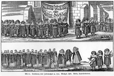 Żydowska procesja ślubna z ok. 1700 autorstwa German School