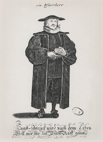 Pastor protestancki pod koniec XVII wieku autorstwa German School