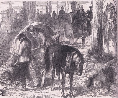 Podział, Cassells History of the War między Francją a Niemcami, opublikowany przez Cassell and Company Limited, c.1890 (lito) autorstwa German School