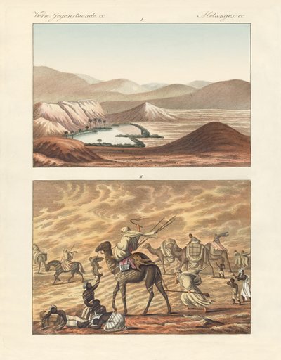O Saharze (kolorowy grawerunek) autorstwa German School