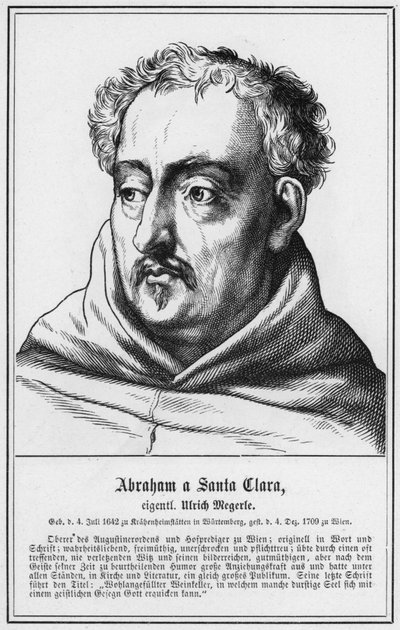 Abraham a Santa Clara, eigentl Ulrich Megerle (grafika) autorstwa German School