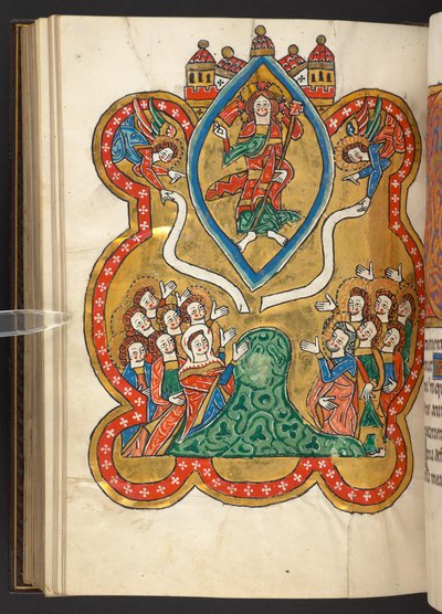 Dodać. 60629, f.103v Wniebowstąpienie (welum) autorstwa German School
