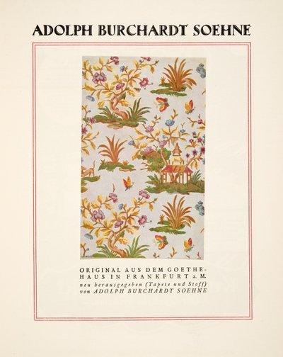 Reklama Adolpha Burchardta Soehne, ze Styl, pub.1922 (druk pochoir) autorstwa German School