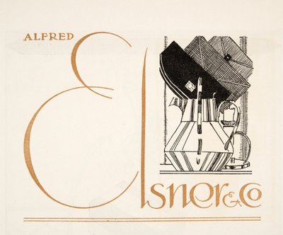 Reklama firmy Alfred Elsner & Co., od Styl, wyd. 1922 (odbitka w pochoirze) autorstwa German School
