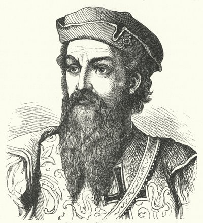 Afonso de Albuquerque, książę Goa, portugalski generał i wicekról portugalskich Indii (grafika) autorstwa German School