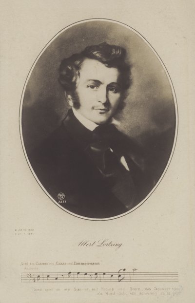 Albert Lortzing , niemiecki kompozytor, aktor i piosenkarz (lito) autorstwa German School