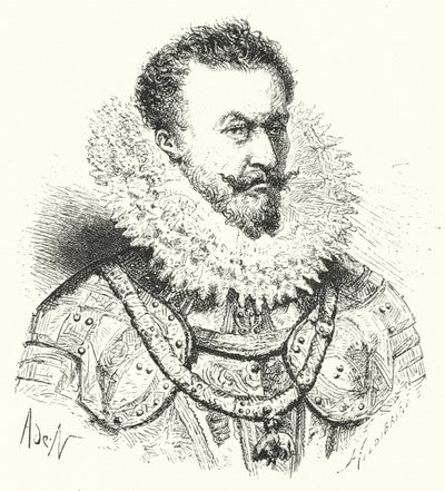 Alexander Farnese, książę Parmy, gubernator hiszpańskich Niderlandów (grafika) autorstwa German School