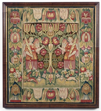 Poszewka alegoryczna z gobelinem, Niemcy Północne, prawdopodobnie Hamburg, ok.1600-50 autorstwa German School