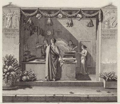 Starożytny rzymski sklep. Ilustracja do Atlasu Bilder (grawerowanie) autorstwa German School