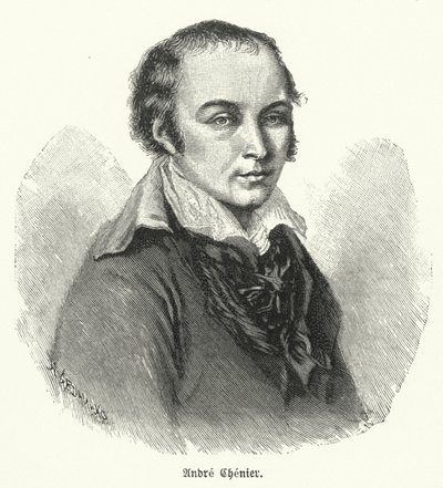 Andre Chenier, francuski poeta (lito) autorstwa German School