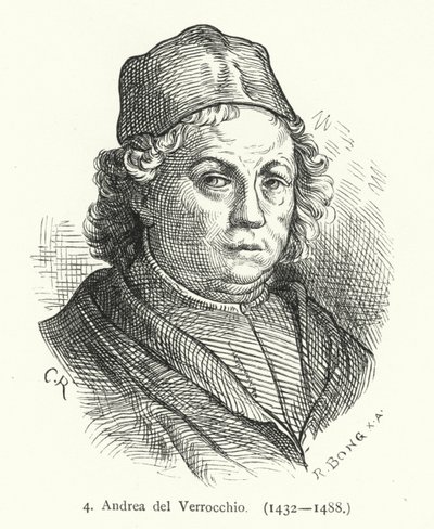 Andrea del Verrocchio, włoski malarz renesansowy, rzeźbiarz i złotnik (grafika) autorstwa German School
