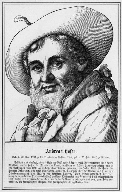 Andreas Hofer (Grawerowanie) autorstwa German School