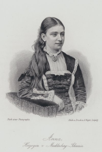 Anna, księżna Meklemburgii-Schwerin (rycina) autorstwa German School