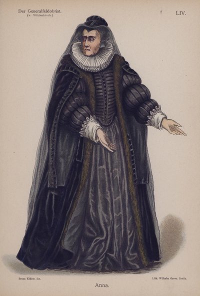 Anna, z Der Generalfeldoberst Ernsta von Wildenbrucha (kolor lito) autorstwa German School