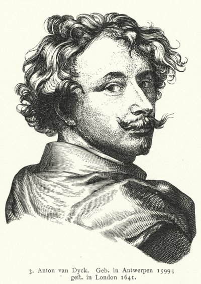 Anthony van Dyck, flamandzki artysta baroku (grafika) autorstwa German School