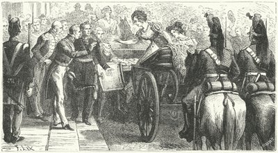 Przybycie królowej Karoliny do Londynu autorstwa German School
