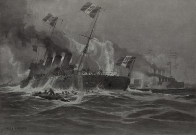 Atak austrowęgierskiej marynarki wojennej na dwa włoskie niszczyciele torpedowców autorstwa German School