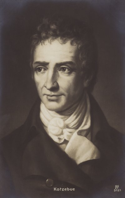 August Kotzebue (1761-1819), niemiecki dramaturg i pisarz (litografia) autorstwa German School