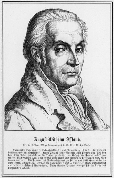 August Wilhelm Iffland (grafika) autorstwa German School