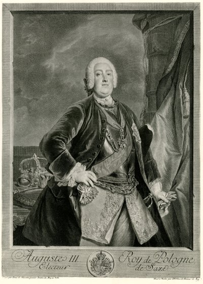 August III (1696-1763) król polski (fototyp) autorstwa German School