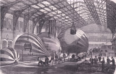 Manufaktura balonów, Cassells Historia wojny między Francją a Niemcami wydana przez Cassell and Company Limited, c.1890 (lito) autorstwa German School