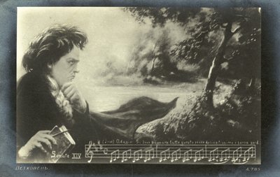 Sonata fortepianowa Beethovena nr 14 (Sonata księżycowa) (lito) autorstwa German School