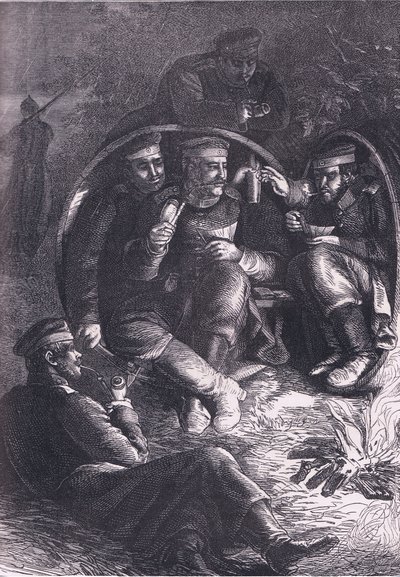 Przed Metz, Cassells History of the War between France and Germany opublikowany przez Cassell and Company Limited, c.1890 (lito) autorstwa German School
