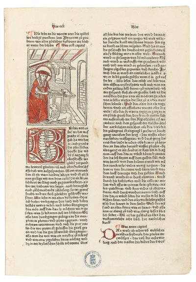 Biblie Germanica, Augsburg: Anton Sorg, 20 czerwca 1477 (drzeworyty oprawione w świńską skórę na drewnianych deskach) autorstwa German School