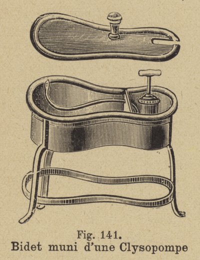 Bidet wyposażony w pompkę do lewatywy autorstwa German School