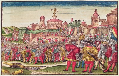Księga Objawienia, rozdział XXV, z Biblii Lutra, ok. 1530 (kolorowy drzeworyt) autorstwa German School