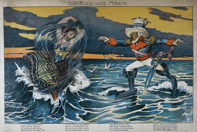 Karykatura z wojny hiszpańsko-amerykańskiej, 1898 r autorstwa German School