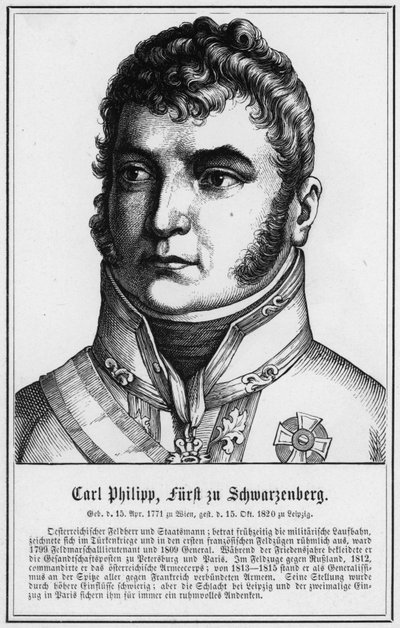 Carl Philipp, książę Schwarzenberg (grafika) autorstwa German School