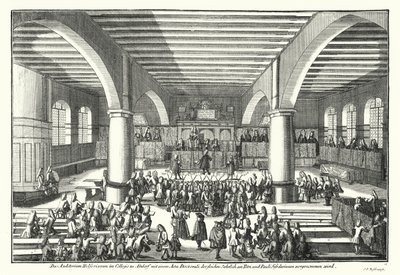 Ceremonia wręczenia doktoratu na Uniwersytecie w Altdorfie w Bawarii (grafika) autorstwa German School