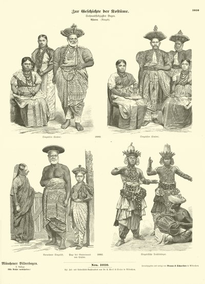 Stroje cejlońskie, 1880 autorstwa German School