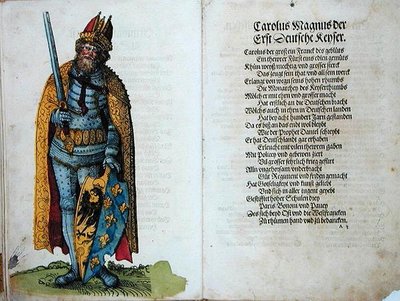 Karol Wielki (742-814) z „Pochodzenia pierwszych dwunastu starych królów i książąt narodu niemieckiego” autorstwa German School